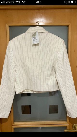 Chaqueta corta Mango Beige Talla S