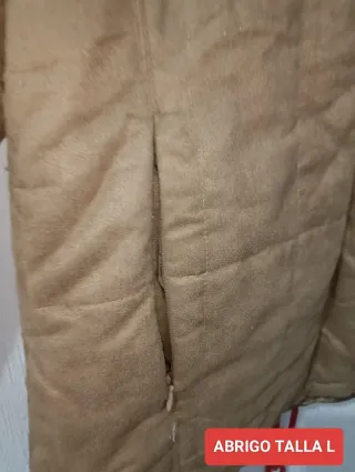 Abrigo acolchado beige talla L