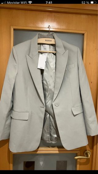 Americana corta Mango verde