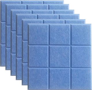 6 peças painel acústico azul 30x30