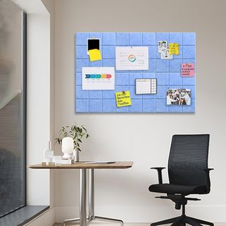 6 peças painel acústico azul 30x30