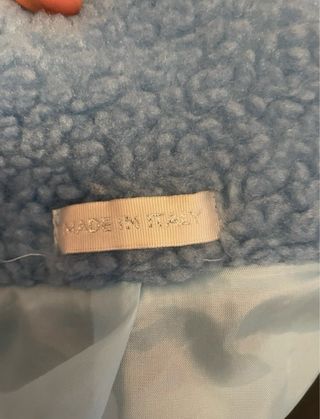 Pelliccia eco Teddy azzurro oversize tg.S/M/L