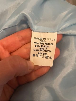 Pelliccia eco Teddy azzurro oversize tg.S/M/L