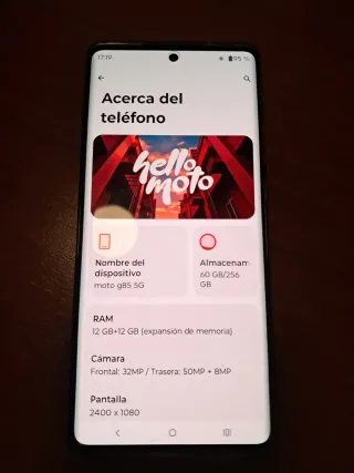Motorola Moto G85 5G 12GB/256GB Grigio sbloccato