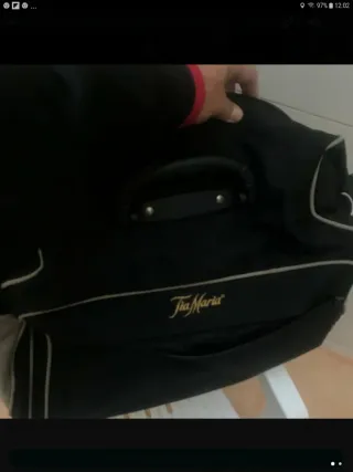 Bolso Asa Rígida Negro Tia Maria