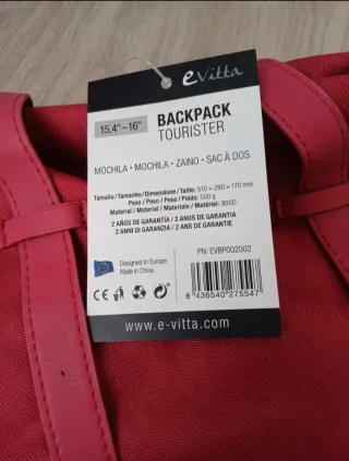Mochila bolsa portatil E-vitta Roja