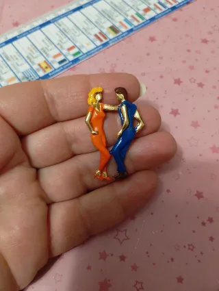 Spilla vintage anni 80 coppia ballo