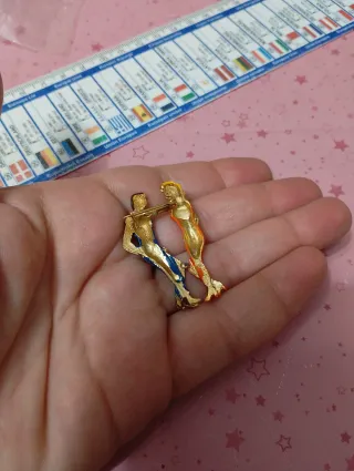 Spilla vintage anni 80 coppia ballo