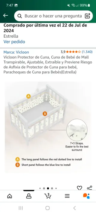 PROTECTORES DE CUNA MALLA TRANSPIRABLE