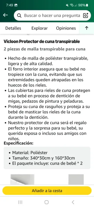 PROTECTORES DE CUNA MALLA TRANSPIRABLE