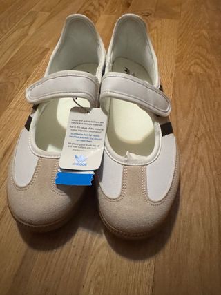 Zapatillas Adidas Samba Mary Jane Beige Blanco