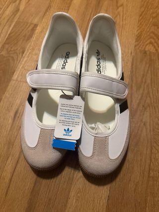 Zapatillas Adidas Samba Mary Jane Beige Blanco