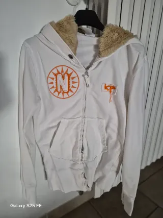 Felpa donna con cappuccio e pelliccia