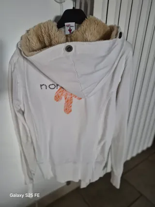 Felpa donna con cappuccio e pelliccia