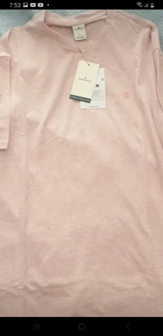 2 Camisetas Springfield Verde y Rosa Talla L