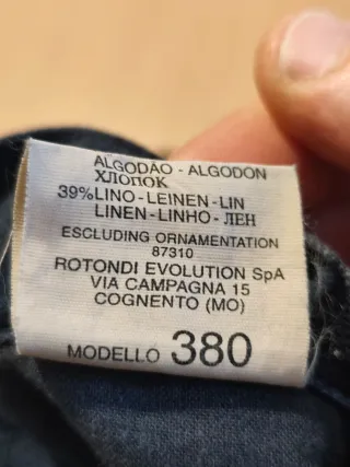 Jeans Trussardi Lino e Cotone Taglia 48 italiana