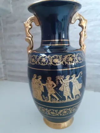 Vaso Greco Spyropoulous Blu Scuro Oro