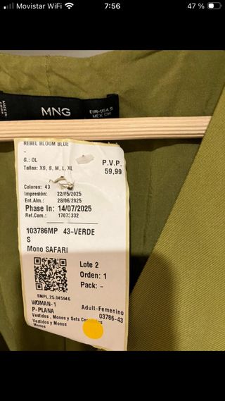 Mono largo verde Mango