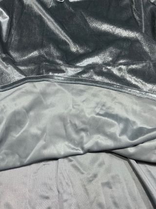 Vestido plateado terciopelo Primark Talla L