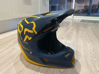 Casco Fox V3 Azul y Amarillo