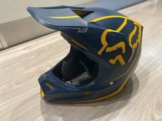 Casco Fox V3 Azul y Amarillo