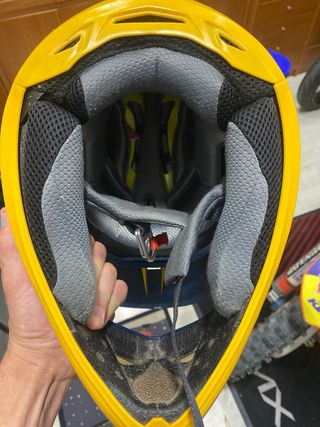 Casco Fox V3 Azul y Amarillo