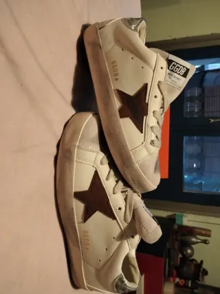 Golden Goose Bambas Blancas y Marrones