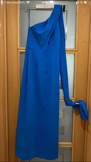 Vestido fiesta azul Mango