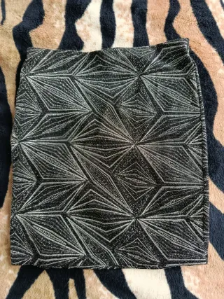 Falda tubo elástica M plateada