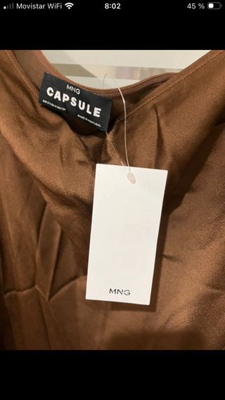 Mono fiesta Mango Capsule Talla S  Marrón