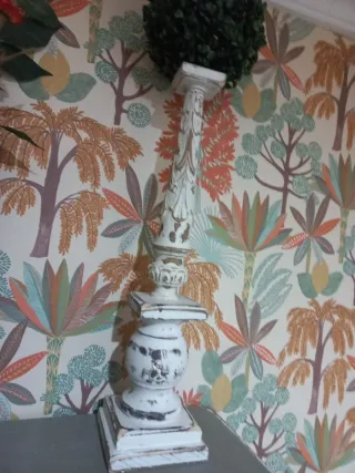 Portacandele in legno stile rustico (COPPIA)