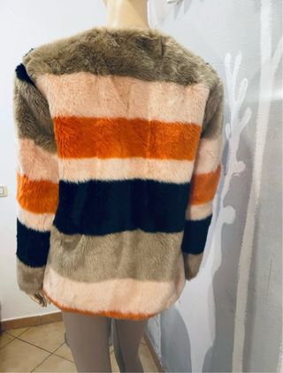 Pelliccia eco Zara Trafaluc multicolore tg.M/L