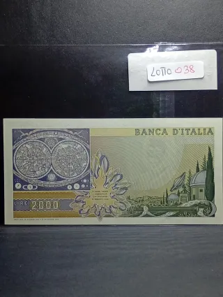 Lotto 2 Banconote FDS 1000 Lire + 2000 Lire