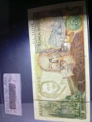 Lotto 2 Banconote FDS 1000 Lire + 2000 Lire