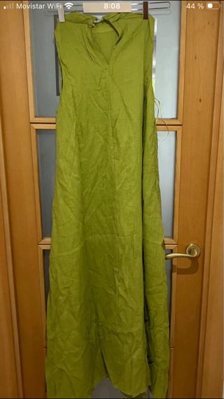 Vestido largo verde Mango