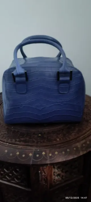 Borsa bauletto donna blu