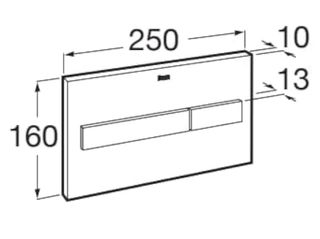 Placa Descarga Roca The Gap WC Suspendido