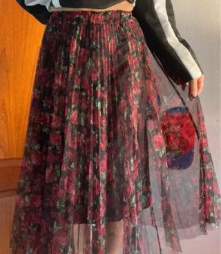 Falda Stradivarius floral XS