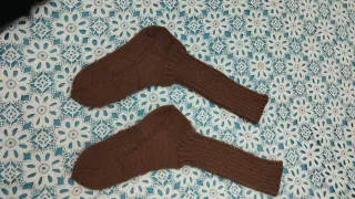 Calze in lana marrone