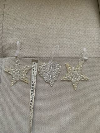 Adornos Navideños Estrellas y Corazón brillantes