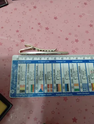 Fermacravatta vintage design colorato