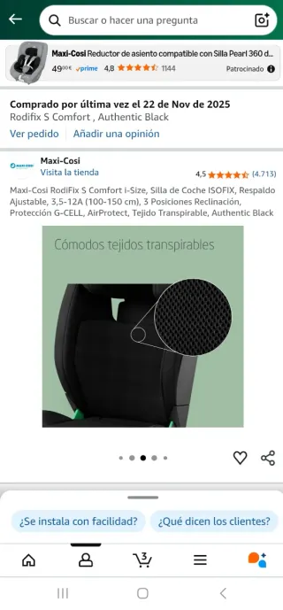 Maxi-Cosi RodiFix S Comfort Silla Coche ISOFIX