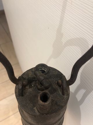 Lampada minatore antica bronzo