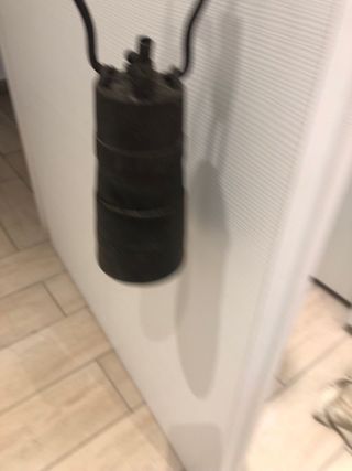Lampada minatore antica bronzo