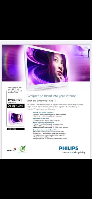 Televisor Philips Beige y Negro