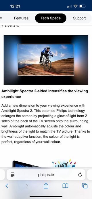 Televisor Philips Beige y Negro