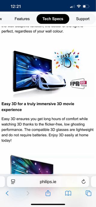 Televisor Philips Beige y Negro