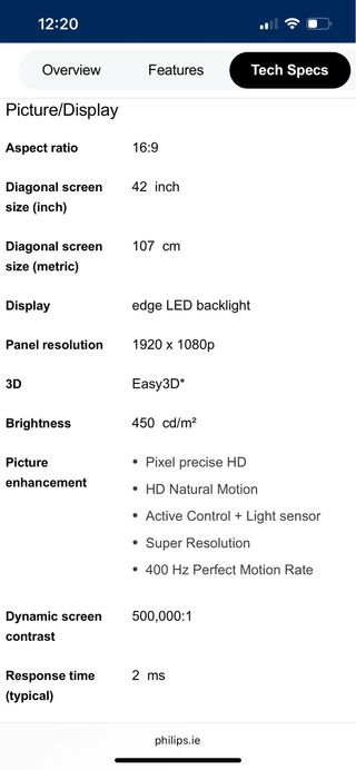 Televisor Philips Beige y Negro