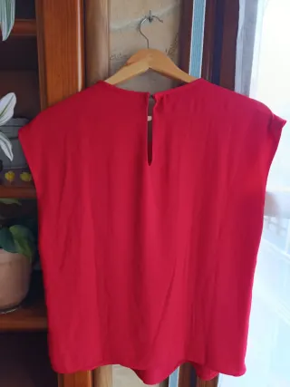 Blusa Zara Roja Talla L