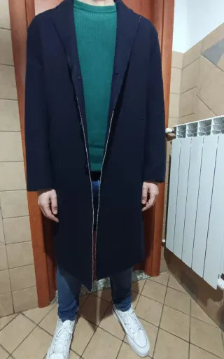 Cappotto blu 58% lana GXGVeste L/XL